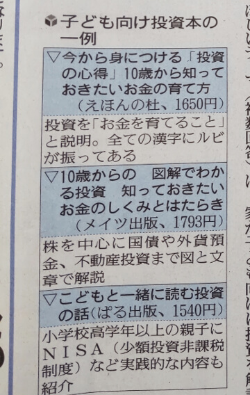 キッズ・マネー・ステーション監修『今から身につける「投資の心得」』掲載実績